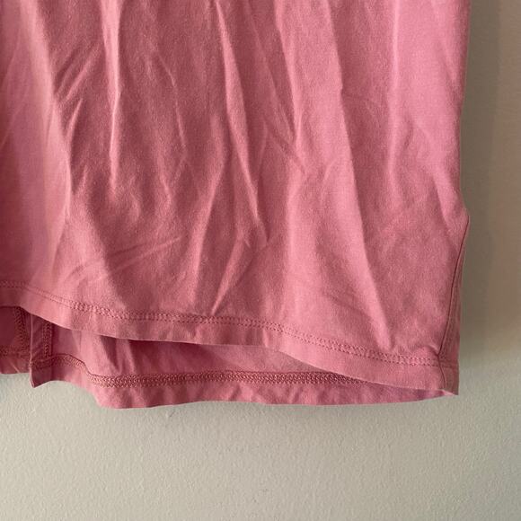 Athleta Women's size Large Outbound Twist Pink V-neck Back Tie Shirt Athleisure - Picture 5 of 10